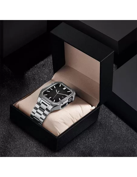 Bracelet Luxe Acier Inoxydable pour Apple Watch Ultra 49mm - Argent...