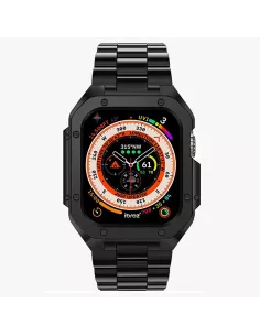ibroz Bracelet Luxe Acier Inoxydable pour Apple Watch Ultra 49mm noir