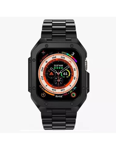 ibroz Luxury Stainless Steel Bracelet for Apple Watch Ultra 49mm black