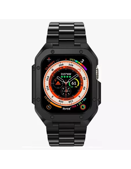 ibroz Luxury Stainless Steel Bracelet for Apple Watch Ultra 49mm black