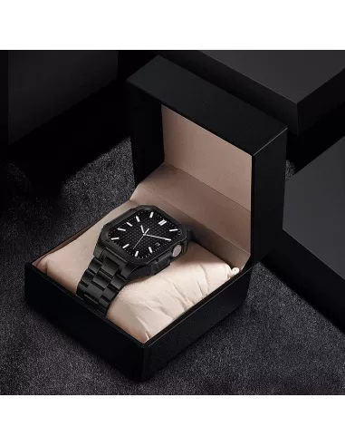 Bracelet Luxe Acier Inoxydable pour Apple Watch Ultra 49mm - Noir |...