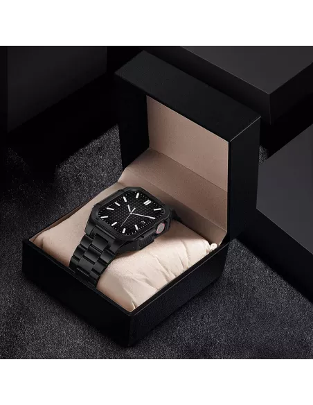 Bracelet Luxe Acier Inoxydable pour Apple Watch Ultra 49mm - Noir |...