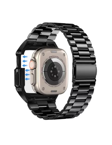 Luxury Stainless Steel Strap for Apple Watch Ultra 49mm - Black |...