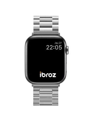 Bracelet Casual Acier Inoxydable pour Apple Watch 8, 7, 6, SE, 5, 4 - Argent