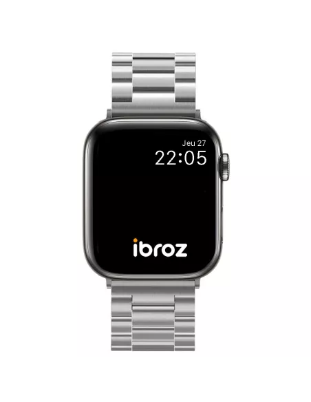 Casual Stainless Steel Band for Apple Watch 8, 7, 6, SE, 5, 4 - Silver