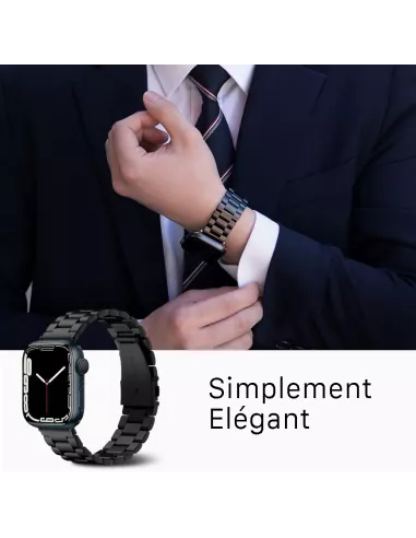 Bracelet Casual Acier Inoxydable pour Apple Watch 8, 7, 6, SE, 5, 4...