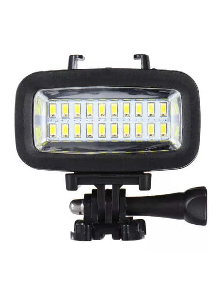 Lampe et Torche de plongée Gopro 20 Leds (IPX8 - 40 mètres) + Filtr...