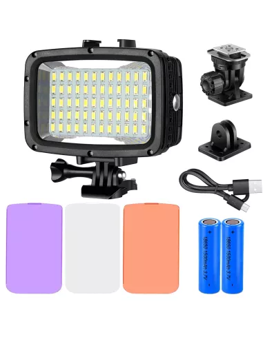 Gopro 60 Leds Diving Lamp and Torch (IPX8 - 40 meters) + Dive...