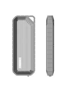 ibroz - Boîtier durci et étanche pour SSD M.2 - Compatible NVMe / PCIe Gen3 et NGFF / SATA Gen3 - Silver