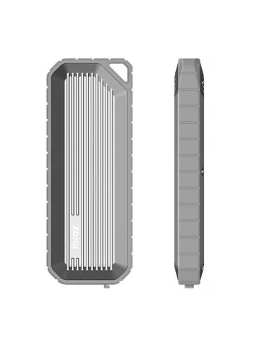ibroz - Rugged and waterproof enclosure for M.2 SSDs - NVMe / PCIe Gen3 and NGFF / SATA Gen3 compatible - Silver
