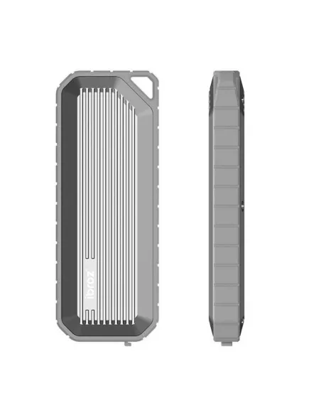 ibroz - Rugged and waterproof enclosure for M.2 SSDs - NVMe / PCIe Gen3 and NGFF / SATA Gen3 compatible - Silver