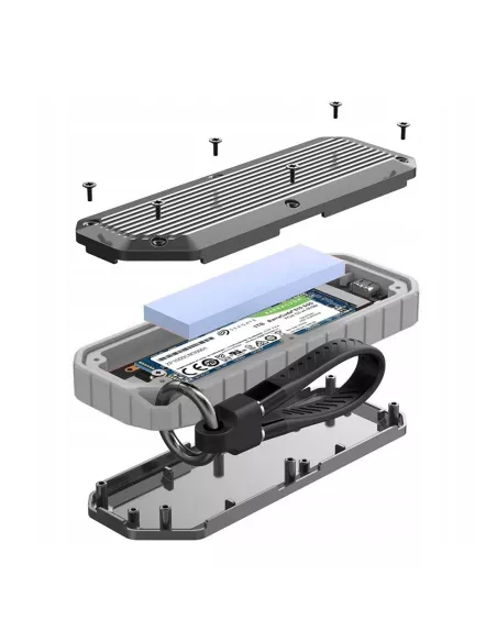 Boîtier SSD M.2 Durci de Qualité Militaire - Compatible NVMe/PCIe e...