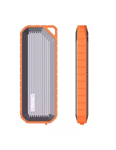 ibroz - Rugged and waterproof enclosure for M.2 SSDs - NVMe / PCIe Gen3 and NGFF / SATA Gen3 compatible - Silver