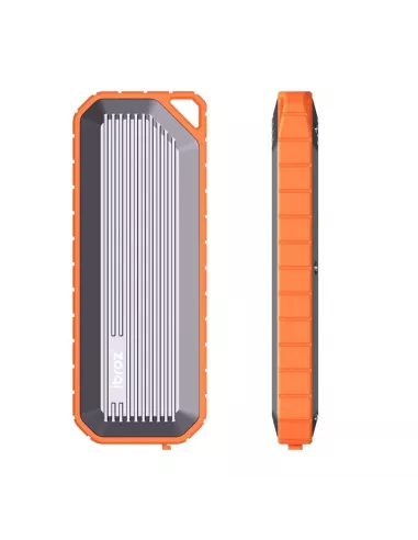ibroz - Rugged and waterproof enclosure for M.2 SSDs - NVMe / PCIe Gen3 and NGFF / SATA Gen3 compatible - Silver