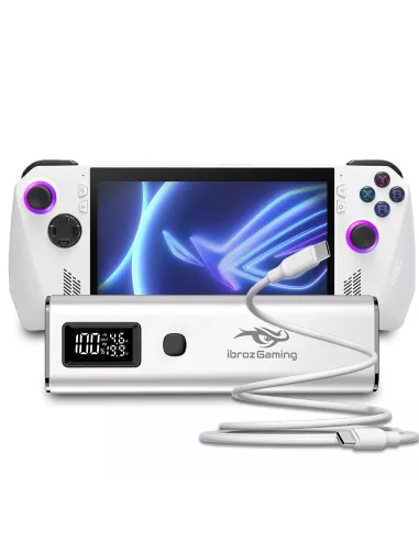 ibroz-ROG Ally Power Bank - USB-C External Battery - 100W - 20000mAh - Led Display - 4 Ports - Fast Charge