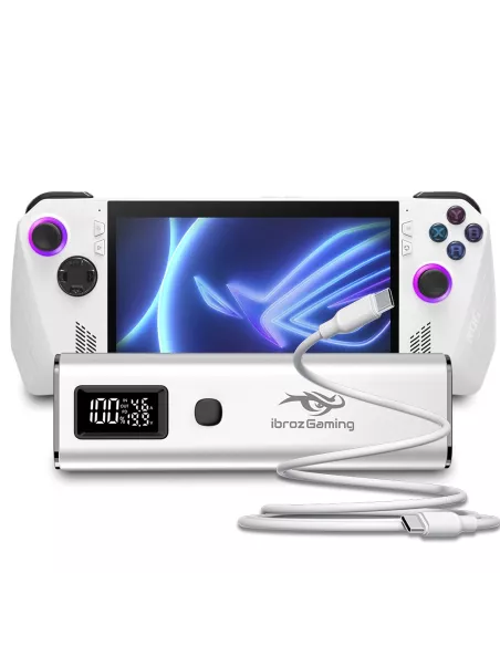 ibroz-ROG Ally Power Bank - Batterie Externe USB-C - 100W - 20000mAh - Affichage Led - 4 Ports - Charge Rapide