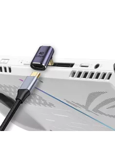 Adaptateur USB-C mâle vers USB-C femelle à angle droit | Ibroz 2