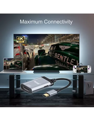 Adaptateur USB-C vers HDMI 4K, 3D, PD3.0 - 100W, USB-C 2.0 | Ibroz