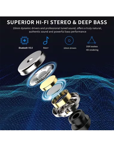 Rehabsound Ecouteurs Sporty Bluetooth V985 - Black | Ibroz