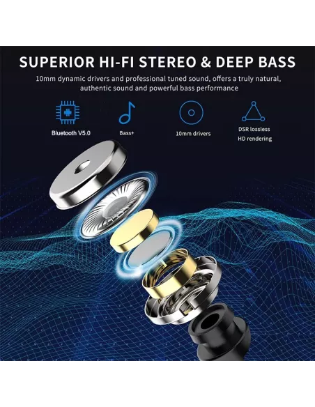 Rehabsound Ecouteurs Sporty Bluetooth V985 - Black | Ibroz