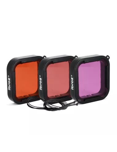ibroz Lot de 3 Filtres Rouge, Rose, Magenta pour Caisson de Plongée Original GoPro Hero 5/6/7