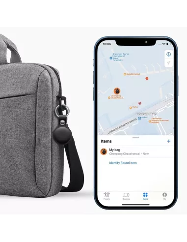 MiLi MiTag tracker + Leather key case - Black | Ibroz