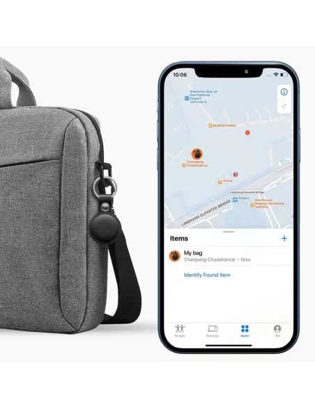 MiLi MiTag tracker + Leather key case - Black | Ibroz
