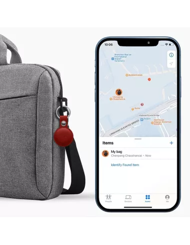 MiLi MiTag tracker 3-pack + Leather case with keyring - ...