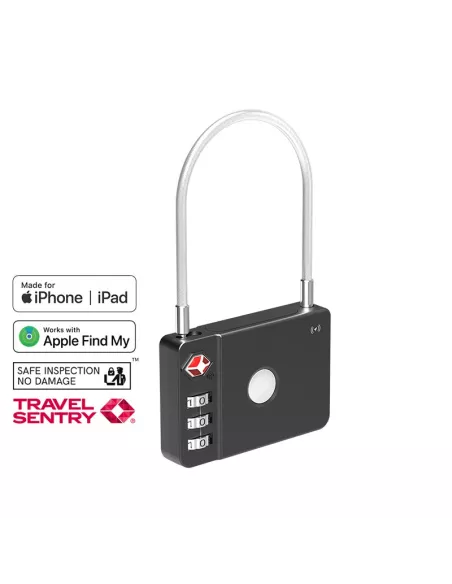 MiLi MiLock padlock tracker luggage security - Black | ...