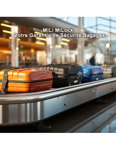 MiLi MiLock cadenas localisateur tracker sécurité bagages - Noir | ...