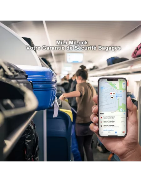 MiLi MiLock cadenas localisateur tracker sécurité bagages - Noir | ...