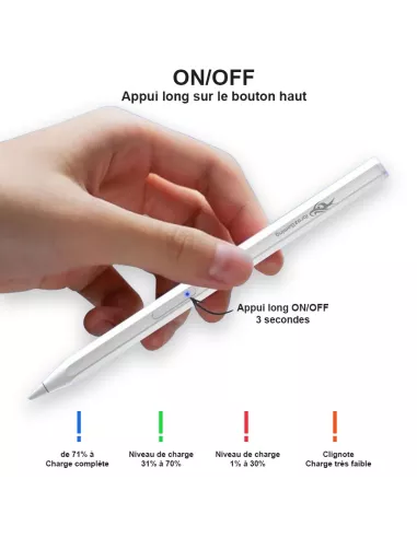 Stylet Pencil Magnétique Bluetooth Universel - Compatibilité Étendu...
