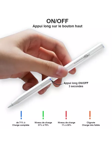 Stylet Pencil Magnétique Bluetooth Universel - Compatibilité Étendu...