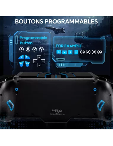 Contrôleur filaire ergonomique avec Gyro 6 axes pour Nintendo Switch/OLED