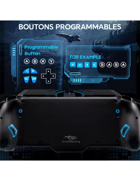 Contrôleur filaire ergonomique avec Gyro 6 axes pour Nintendo Switch/OLED