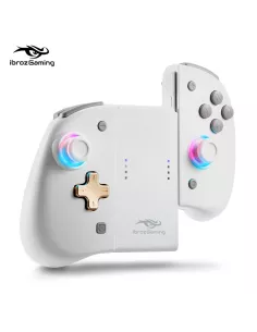Paire de manettes Joycon RGB pour Nintendo Switch/OLED - Blanc | Ibroz
