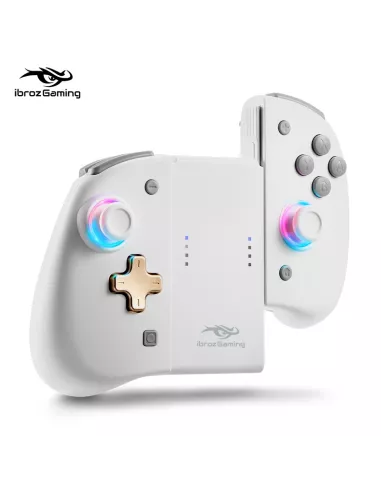 Paire de manettes Joycon RGB pour Nintendo Switch/OLED - Blanc | Ibroz