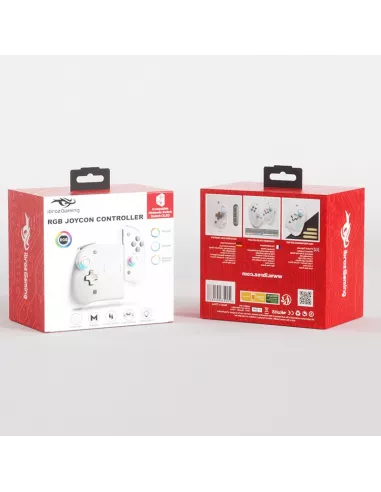 Paire de manettes Joycon RGB pour Nintendo Switch/OLED - Blanc | Ibroz