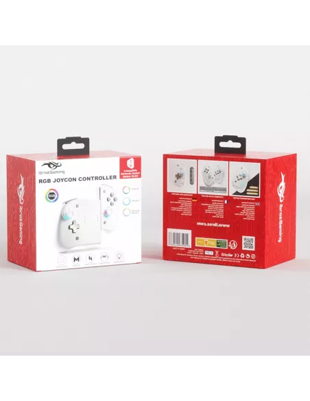Paire de manettes Joycon RGB pour Nintendo Switch/OLED - Blanc | Ibroz