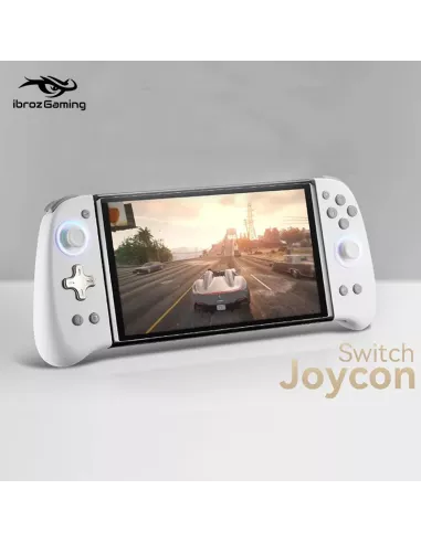 Paire de manettes Joycon RGB pour Nintendo Switch/OLED - Blanc | Ibroz