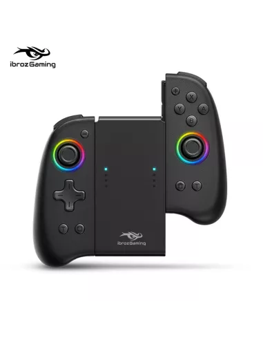ibroz Paire de manettes Joycon RGB pour Nintendo Switch/OLED - Blanc