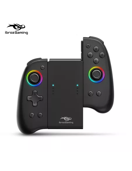 ibroz Paire de manettes Joycon RGB pour Nintendo Switch/OLED - Blanc