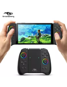 ibroz Paire de manettes Joycon RGB pour Nintendo Switch/OLED - Blanc 2