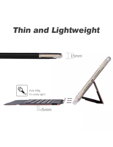 iPad 10.2 Classic - Coque Antichocs + Clavier QWERTY Smart Keyboard...