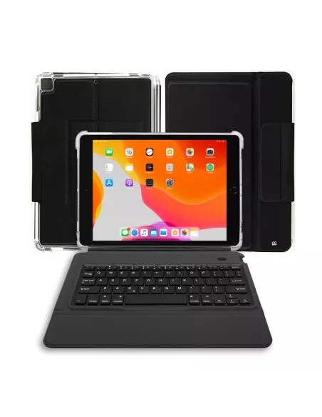iPad 10.2 Classic - Coque Antichocs + Clavier QWERTY Smart Keyboard...
