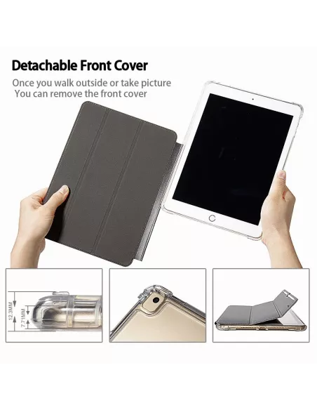 iPad Classic 10. 2" - Coque Anti chocs + Smart Cover + Noir | Ibroz