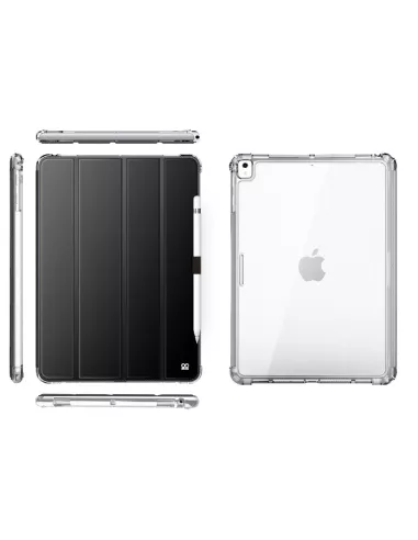 iPad Classic 9.7" (5th Gen) - Coque Anti chocs + Smart Cover - Noir...