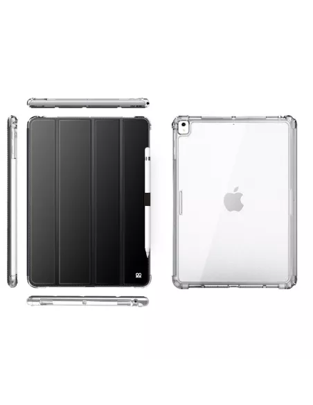 iPad Classic 9.7" (5th Gen) - Coque Anti chocs + Smart Cover - Noir...