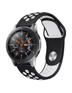 Samsung Watch / Huawei Watch Universal Sport Wristband - Black/White ... 2