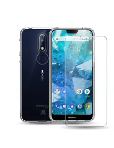 Nokia 7.1 Reinforced shell + 9h tempered glass | Ibroz